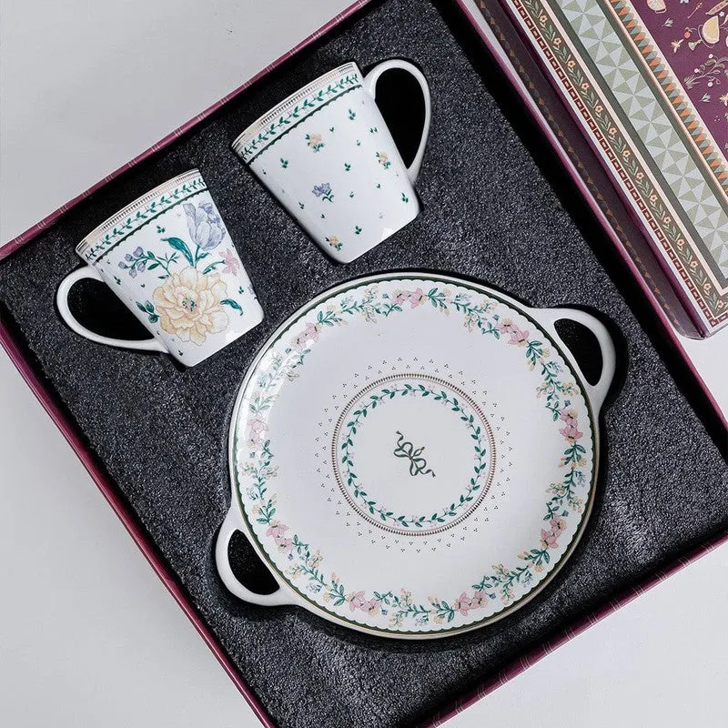 Magique by The Wishing Chair Emerald Ribbon Lustre Mugs & Platter With Giftbox - Three Piece Set media 11