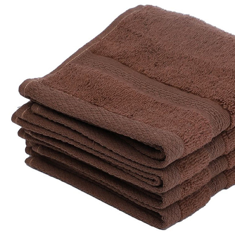 Nuage Cotton Hand & Face Towel (Brown, Red & Blue) - Set Of Twelve media 6