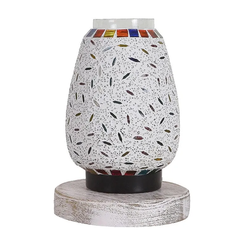 Starlia Glass Table Lamp With Wooden Base - Multicolor media 5