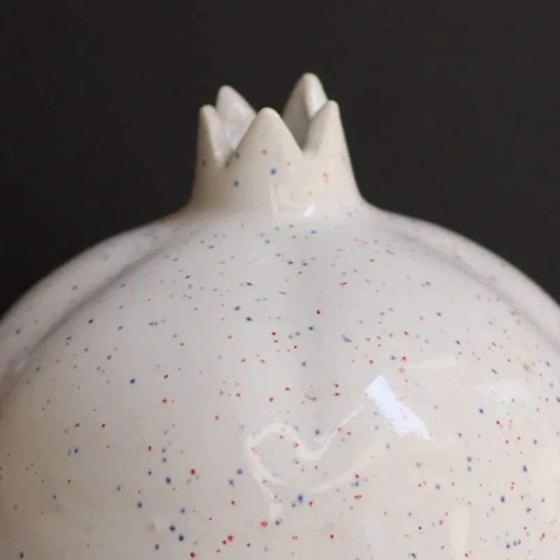 Pomegranate Ceramic Vase - White media 4