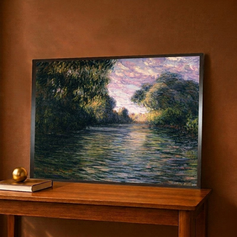 Morning on the Seine Canvas Wall Paintings - 12 x 9 Inches