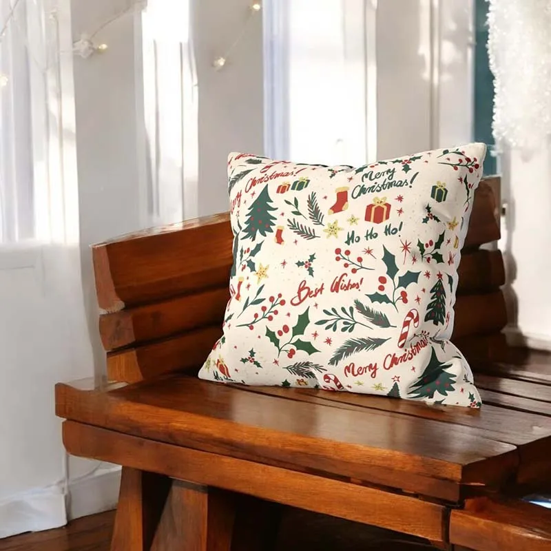 Winterberry Calm Velvet Christmas Cushion Cover media 6