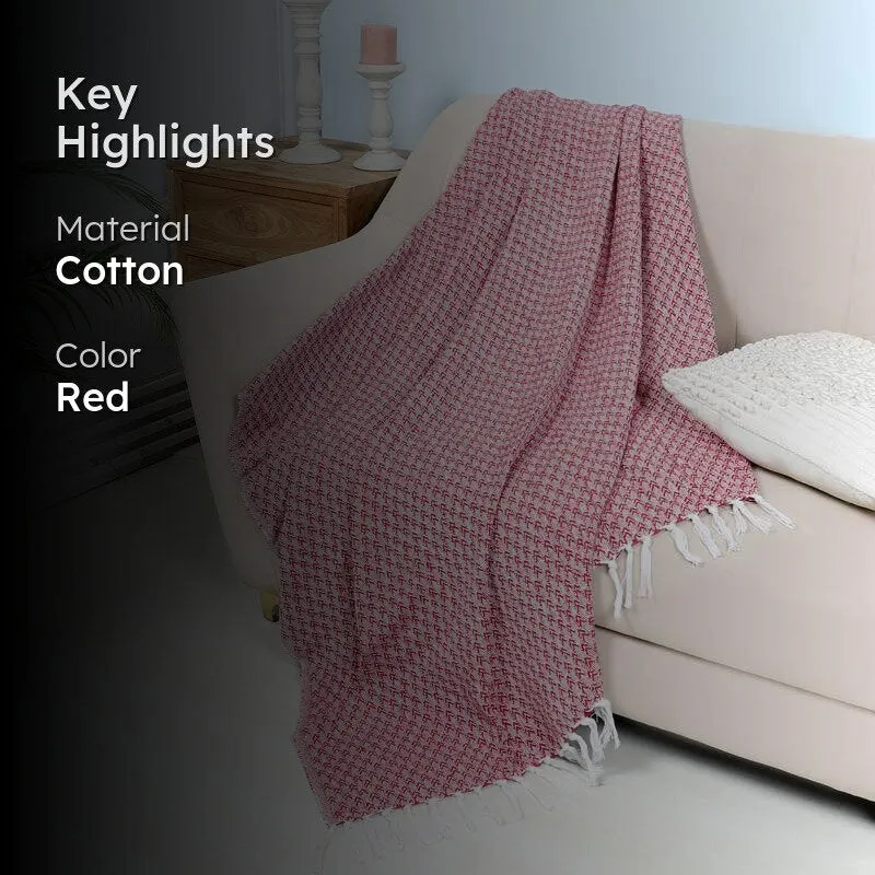 Azira Cotton Throw - Red media 2