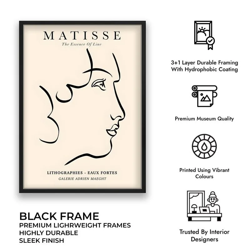 Contour Calm Canvas Wall Painting With Black Frame media 9