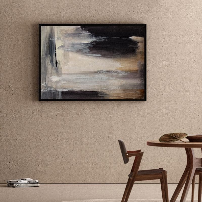 Calico Canvas Wall Painting - Black Frame