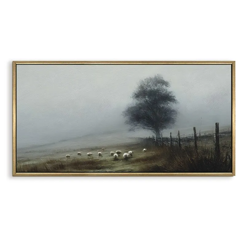 Vintage Foggy Countryside Wall Art media 4