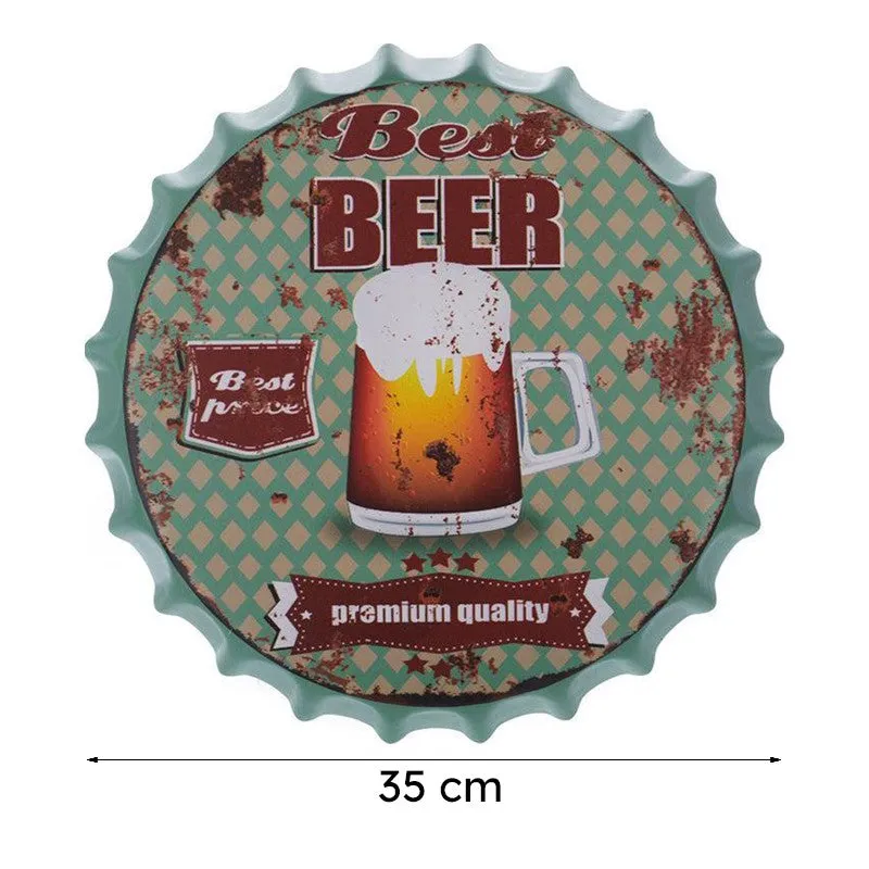 Best Beer Bottle Cap Metal Wall Accent media 8