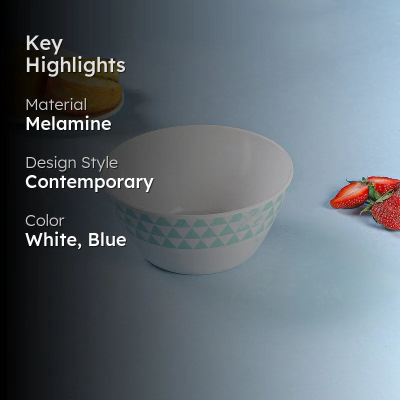 Jisho Snack Bowl (White & Light Blue) - 750 ML media 2