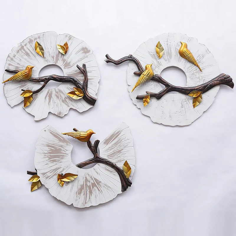 Yellowed Branch Iron Wall Accent - Set Of Three media 4