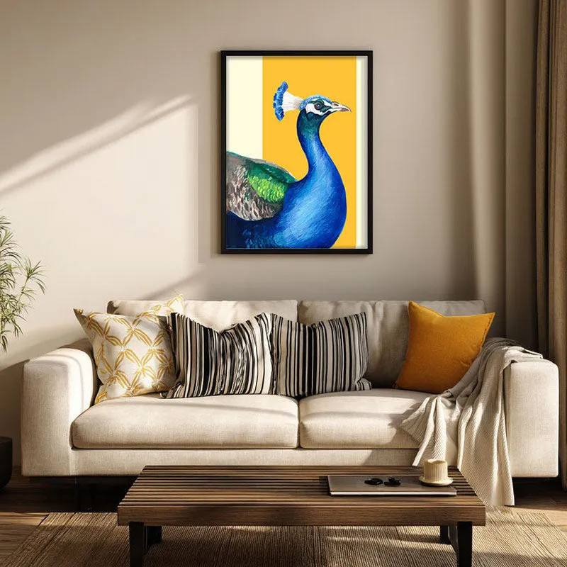 Neela Mayura Halo Archival Paper Wall Art With Frame media 1