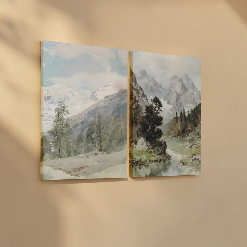 Whispering Hillscape Canvas Wall Art - Set of Two media 5