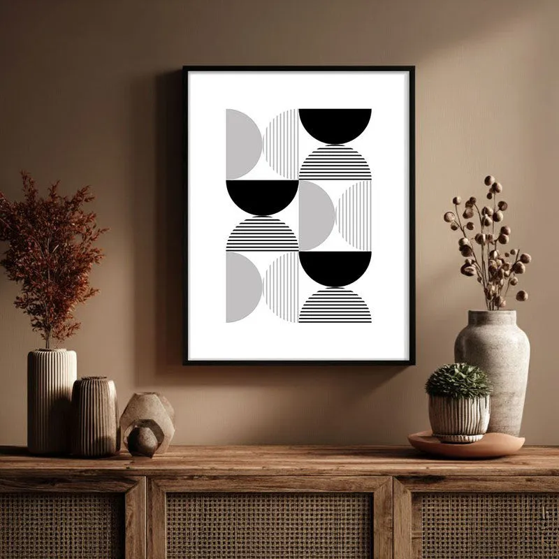 Charcoal Echoes Framed Canvas Wall Painting media 3