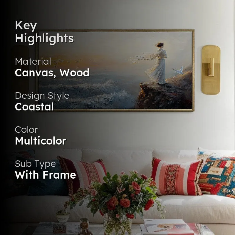 Horizon Whispers Canvas Wall Painting With Frame media 2