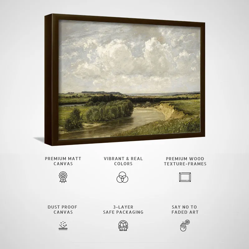 Winding Brooks Wood Wall Art With Frame - Black media 5