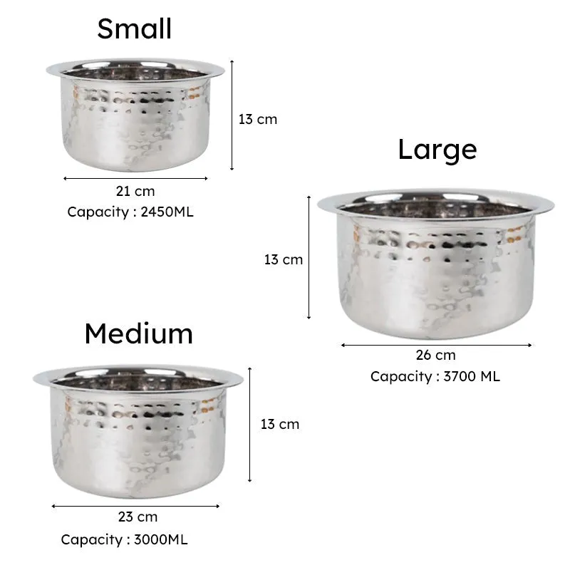 Drizzle Hammered Pot (2450 / 3000 / 3700 mL) - Set Of Three media 7