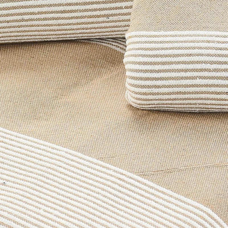 Stripe Story Cotton Bedsheet (Beige) - 220 TC media 6