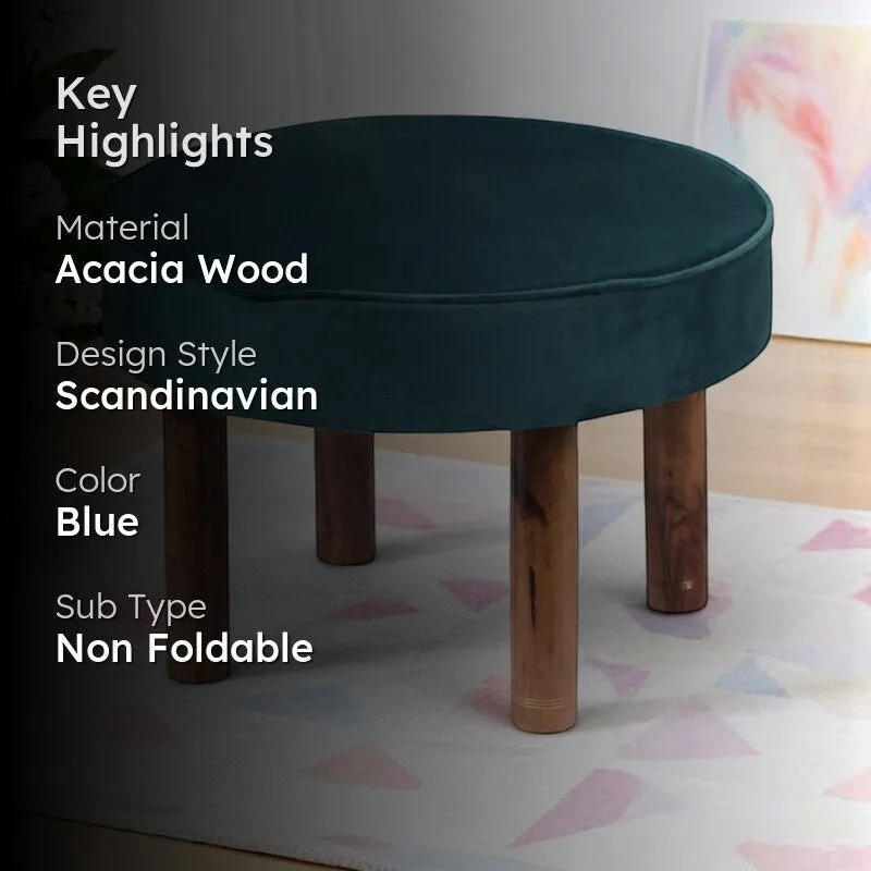 Gravon Acacia Wooden Bench - Blue media 2
