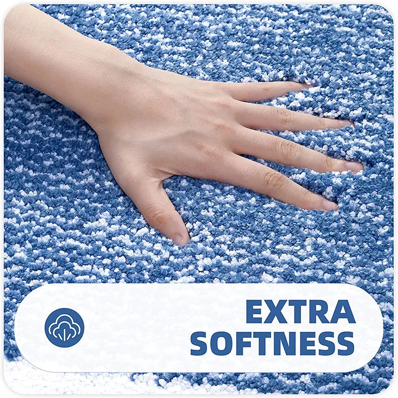 Luxe Anti Skid Bath Mat (Blue) - Set Of Four media 6