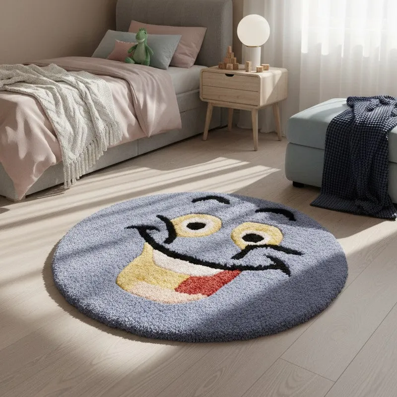 Smile Burst Wool Carpet - Light Blue media 3