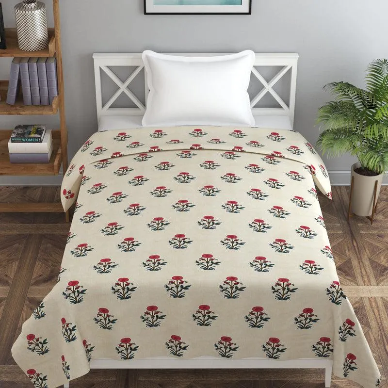 Ethnic Petals Cotton Duvet Cover - 210 TC media 4