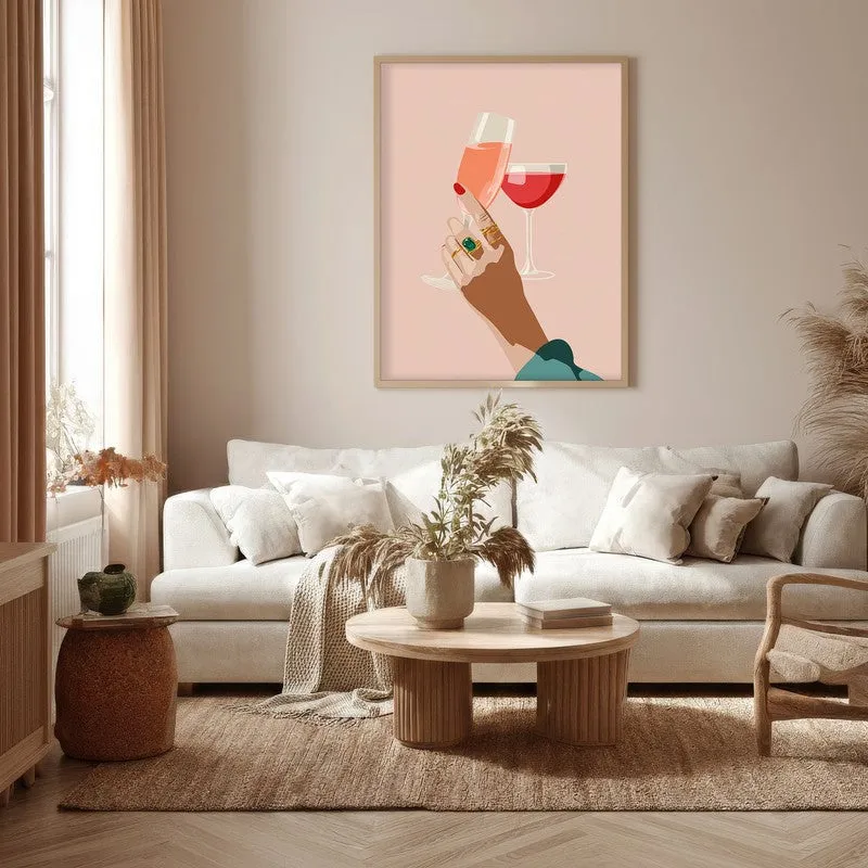 Veloura Canvas Wall Painting - Brown Frame media 5