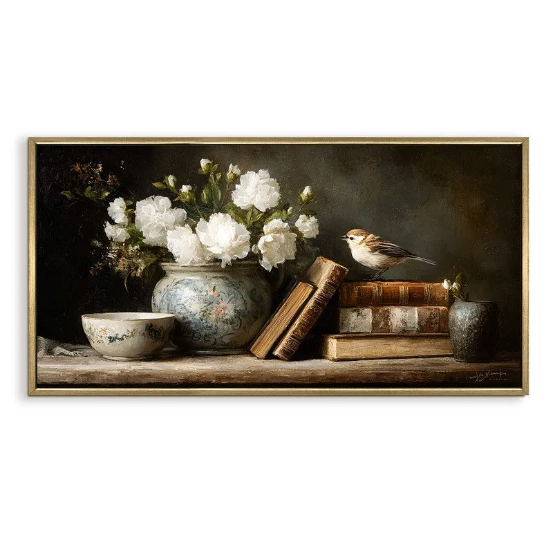 Gentle Poetic Canvas Wall Painting With Frame media 3