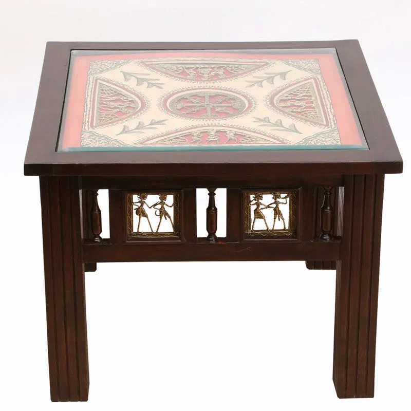 Zudra Teak Wood Side Table media 4