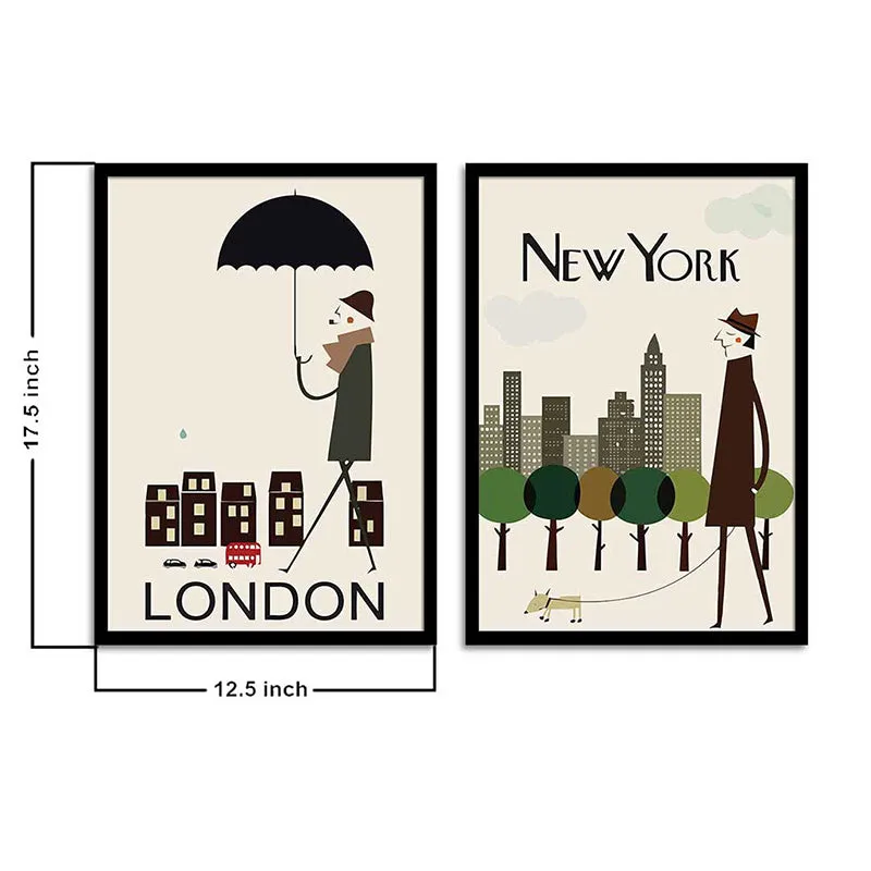 Major Cities Wall Art - Set Of Two media 8