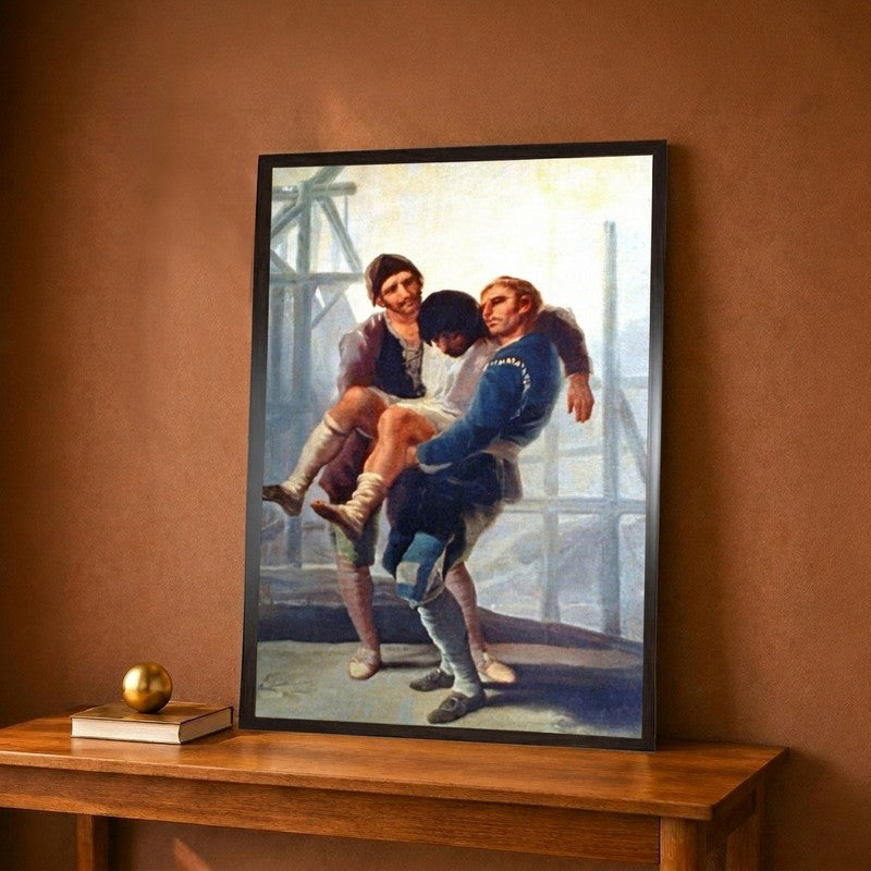 The Injured Mason 1786-1787 Canvas Wall Painting - 12 x 18 inches