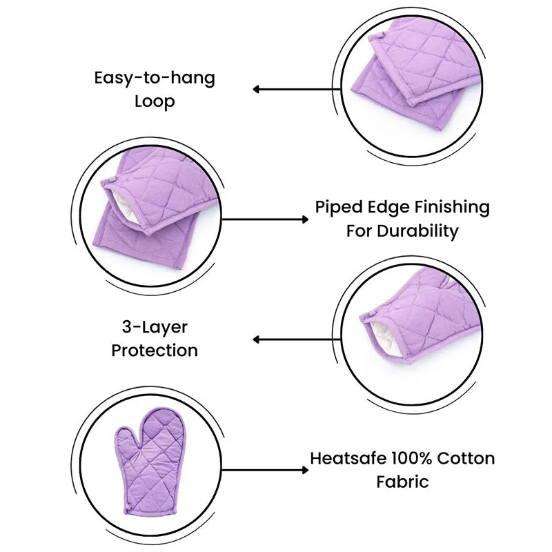 Swayam Garde Kitchen Gloves (Lavender) - Set Of Two media 8