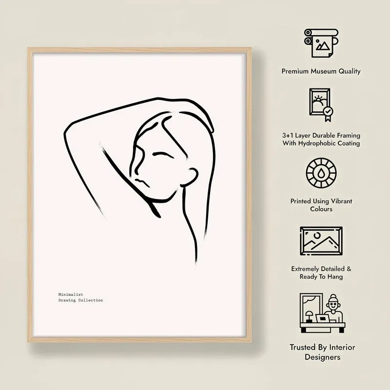 Soft Incline Canvas Wall Painting With Brown Frame media 10