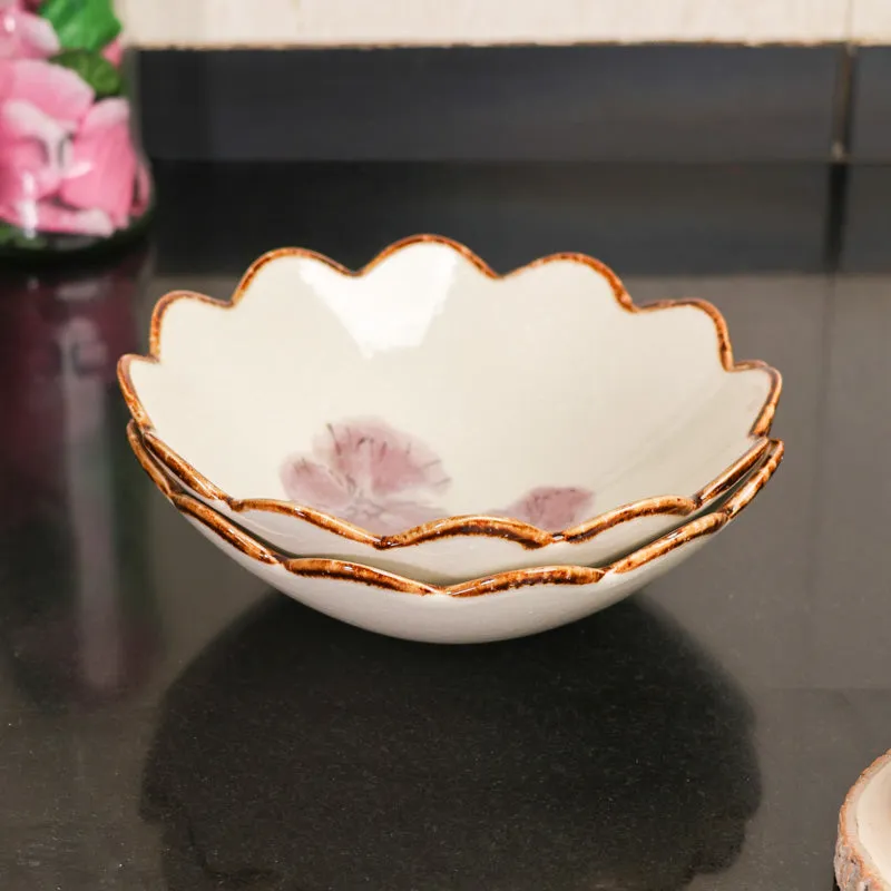 Petal Edge Serving Bowl(600 mL) - Set Of Two media 5