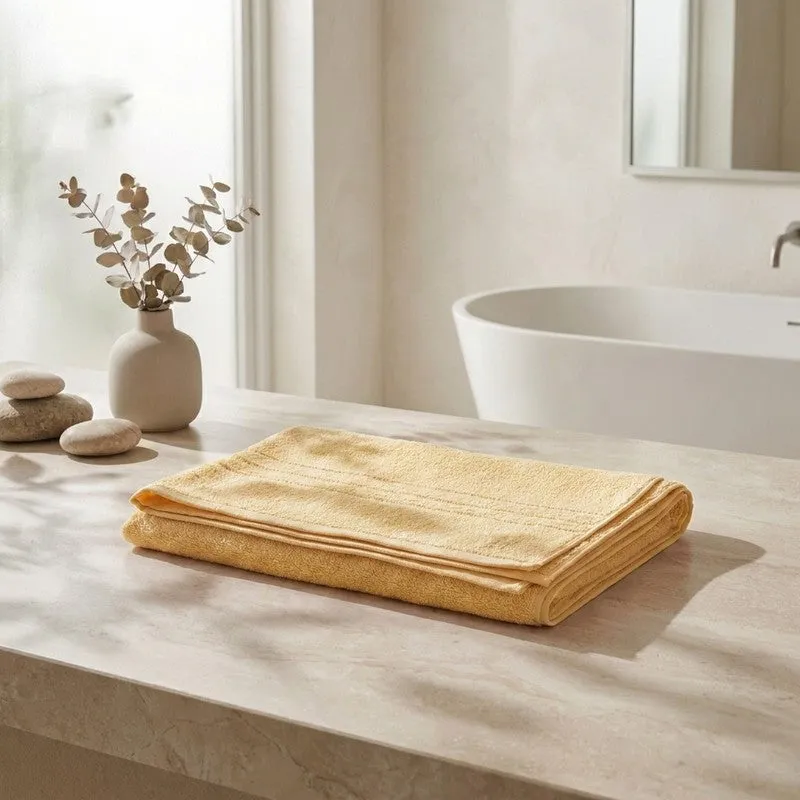 Monte Carlo Clean Wrap Pure Cotton Bath Towel - Yellow media 1