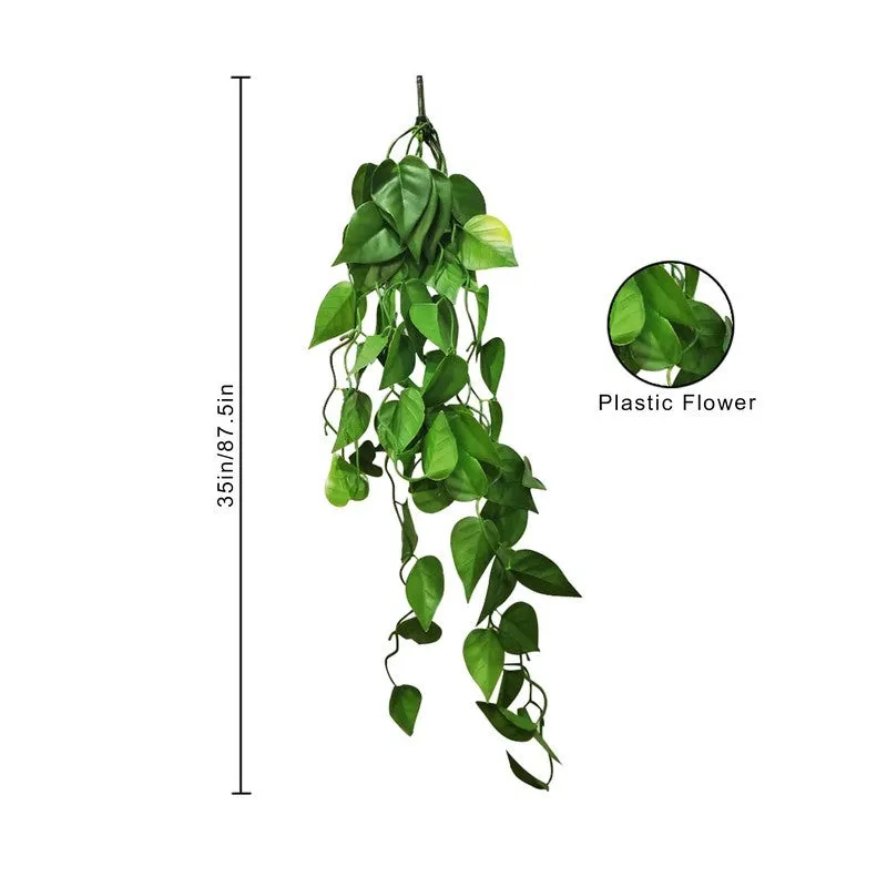 Blossom Haven(Green) Premium Artificial Flowers - Set Of Two media 6