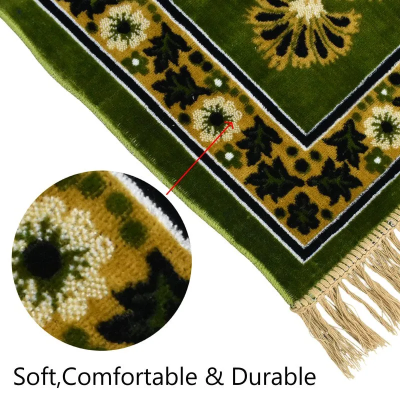 Noorara Velvet Prayer Mat - Green media 5