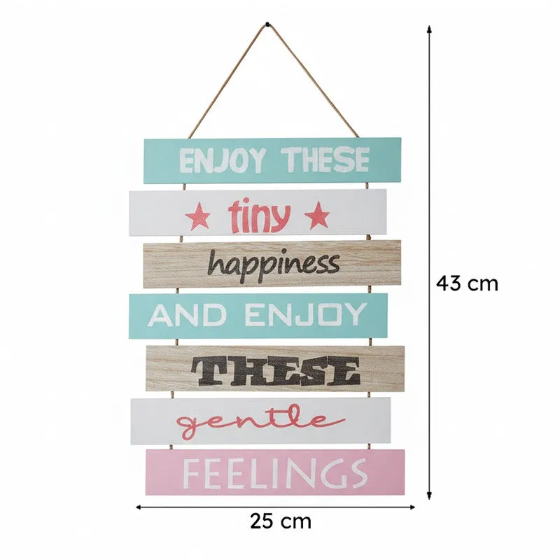 Enjoy These Tiny Happiness Motivational Quote Wooden Wall Accent media 5