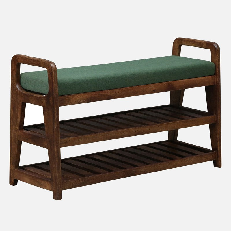 Sole Nest Mango Wood Shoe Rack - Green media 4