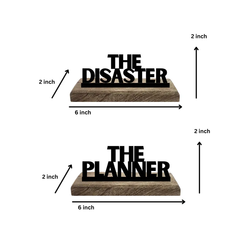 Disaster Planner Typography Showpiece - Set Of Two media 5