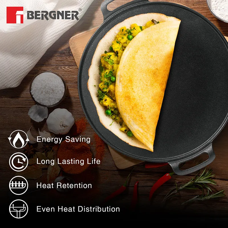 Bergner Arden Double Handled Cast Iron Tawa - 31 cm media 5
