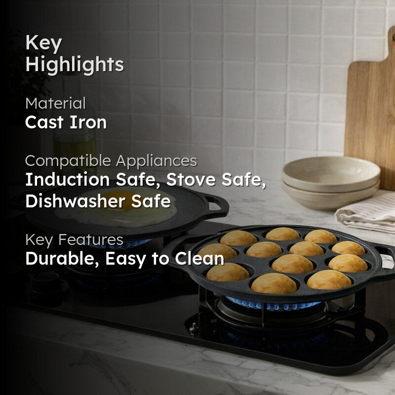 Solara Ever Heat Matte Finish Cast Iron Cookware Sets - Two Piece Set media 2