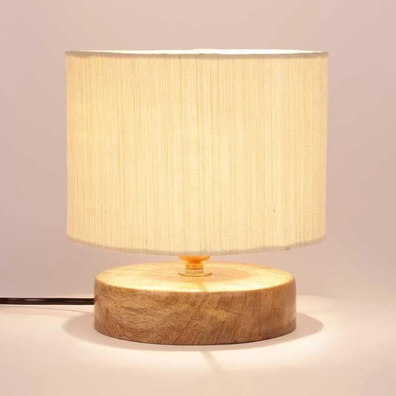 Saffia Fabric Table Lamp - Beige,Brown media 3