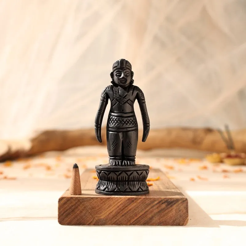 Lord Ayyappa Divine Ebony Wood Idol media 3