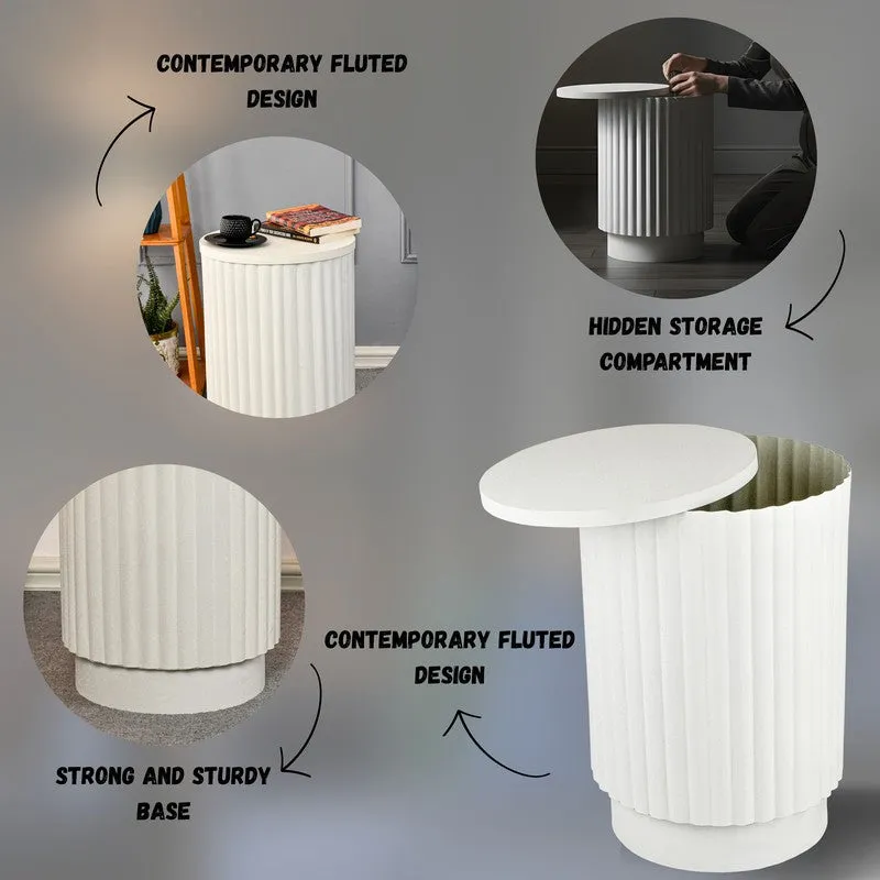 Cynaro Side Table - White media 7