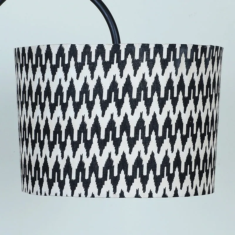 Chevronic Printed Arched Floor Lamp With Shelf media 4