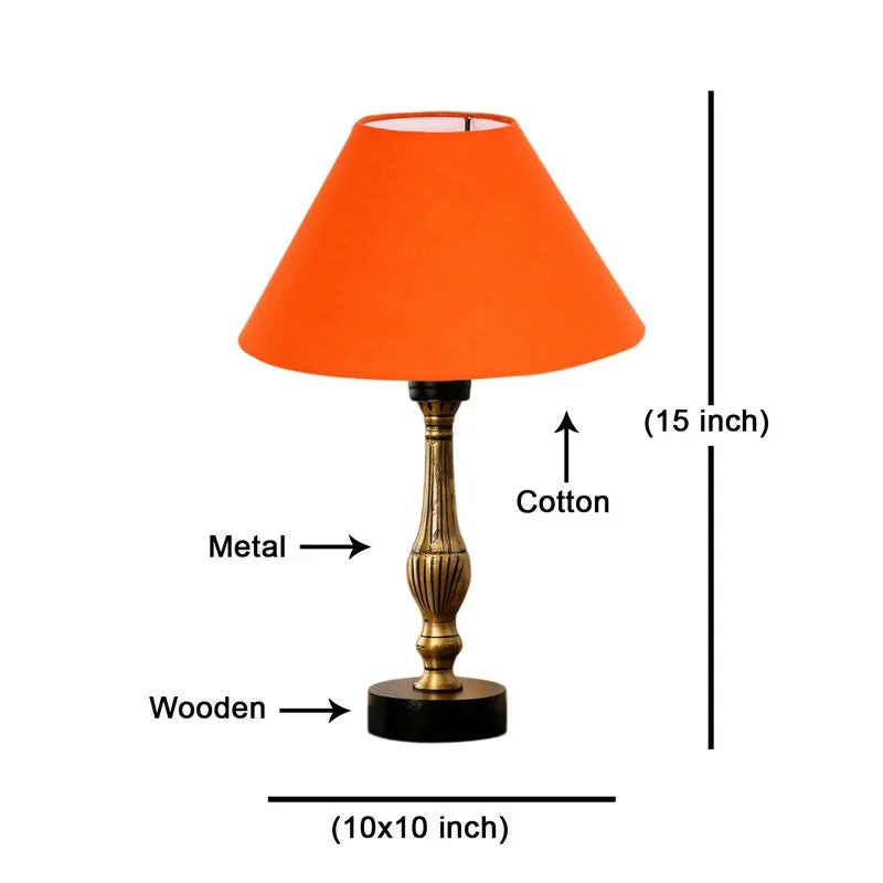 Aurelo Kyro Wooden Table Lamp - Orange media 8