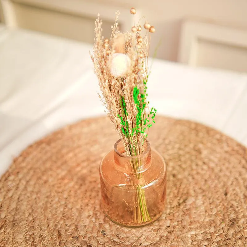 Woodland Fleur Dried Flower Bunch With Glass Vase - Two Piece Set media 3