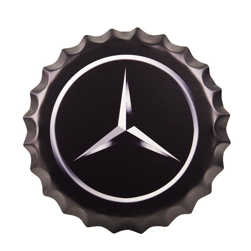 Mercedes Bottle Cap Metal Wall Accent media 3
