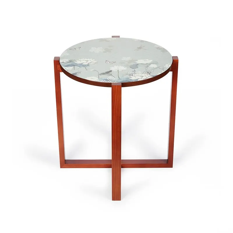 India Circus Wood Serenity Round Side Table media 5