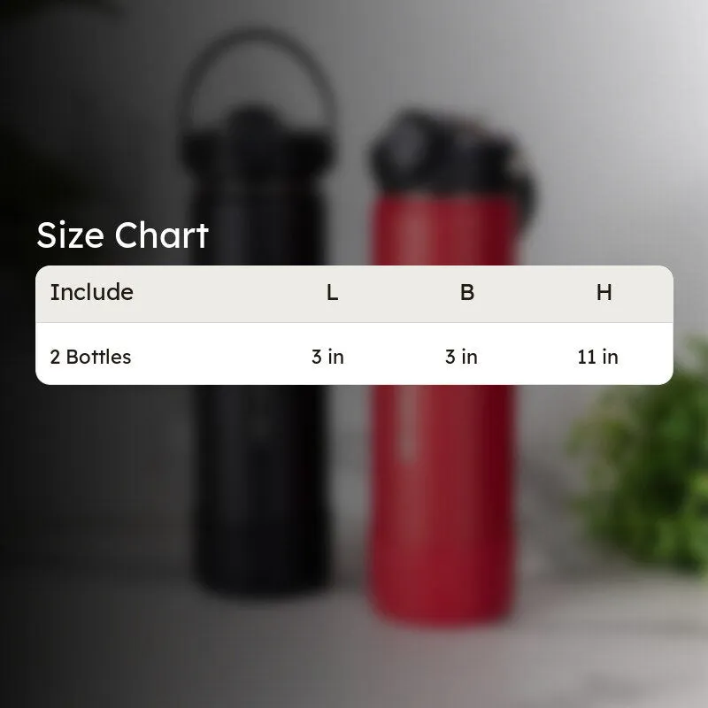 Sip Master Water Bottle (Black & Red, 750 mL Each) - Set Of Two media 5