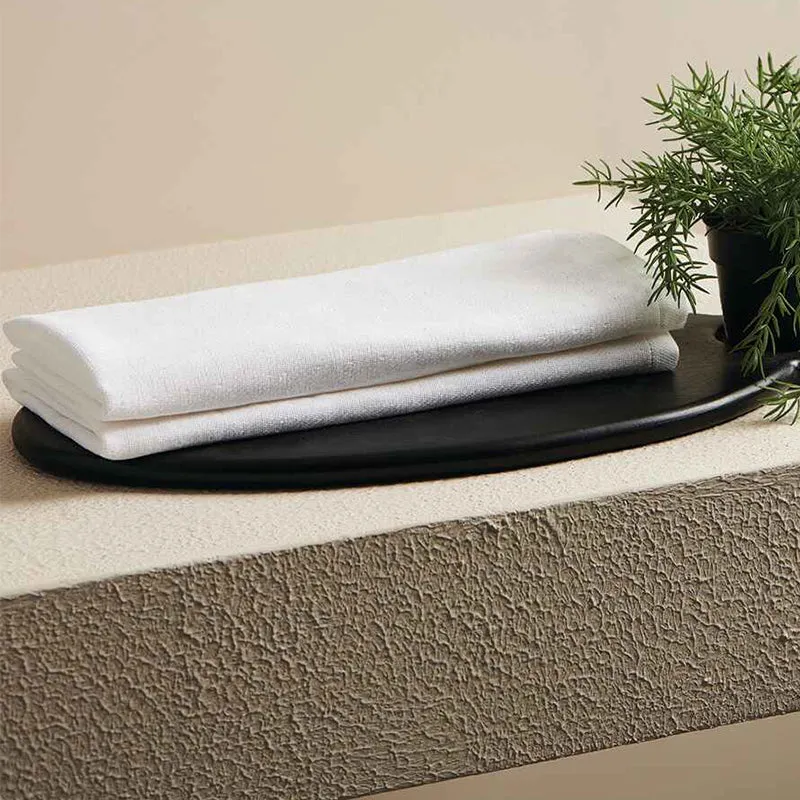 Zira Terry Towel Combo (White) - Four Piece Set media 1